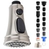 iFealClear Kitchen Sink Faucet Head with 15 Adapters, 3-Mode Kitchen