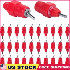 30 Pack Automatic Chicken Waterer Nipple Drinkers Poultry Feeders Screw Type New