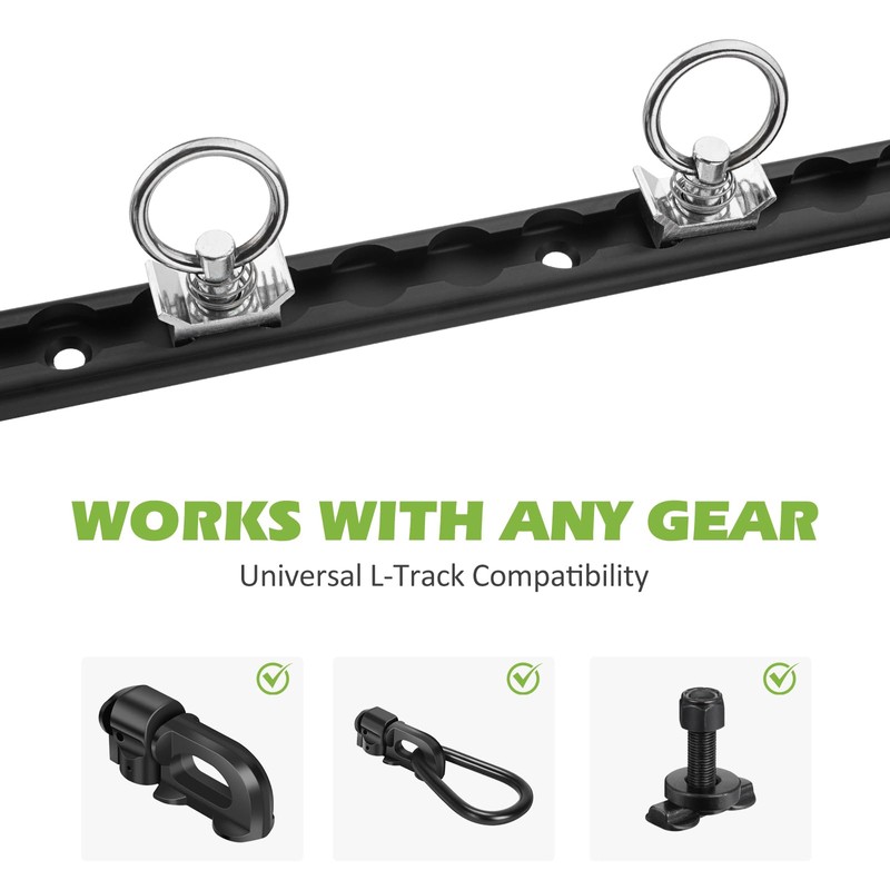 SPARKWHIZ 4pcs Aluminum 36inch L Track Rail, L Track Tie