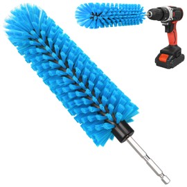 Drill Brush for Car Wheel and Bottle, Highly Dense and Durable Car Cleaning Brush for Wheels, Rims, Engines, Exhaust, Bottle(Light Blue)