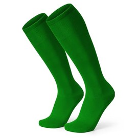 XZQTIVE Baseball Soccer Softball Socks for Youth Adult Solid Colors Socks for Boy Girl, Green, Medium