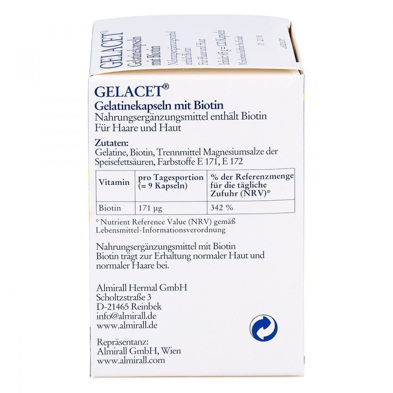 GELACET Gelatinekapseln mit Biotin 120 St