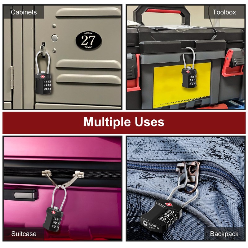 Blendura TSA Approved Luggage Locks, 2 Pack TSA Suitcase Locks,
