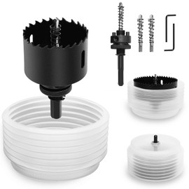 3-1/2" | 89mm Hole Saw for Recessed Lights,3-1/2" Bi-Metal Hole Cutter with Dust Bowl Include Hex Shank & SDS Plus for LED Recessed Ceiling Lighting and Wood Metal Drywall Can Lights