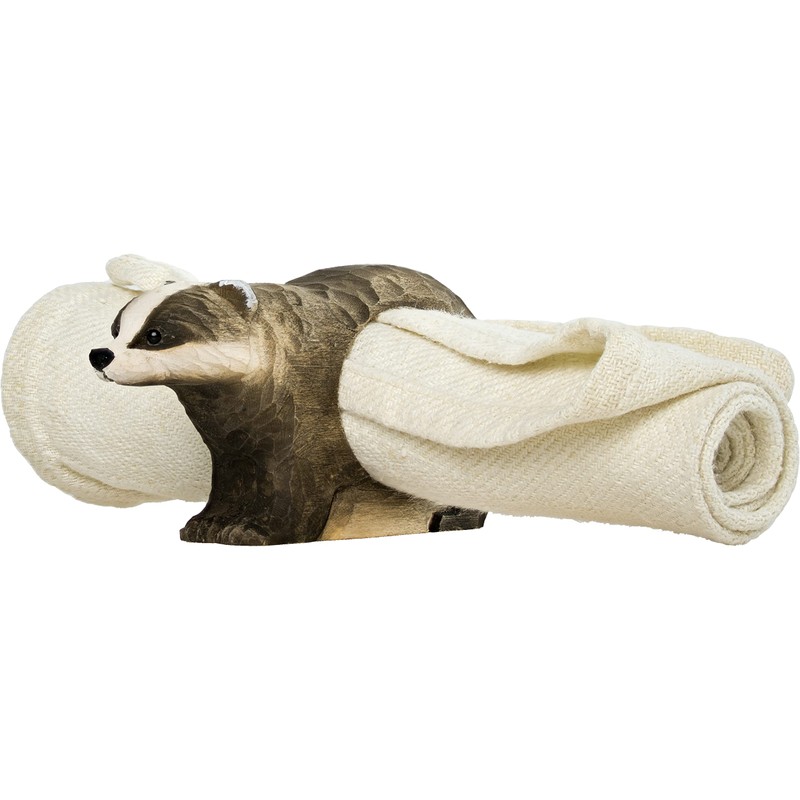 Wildlife Garden WG4569 Napkin Ring Badger - Hand Carved Wooden