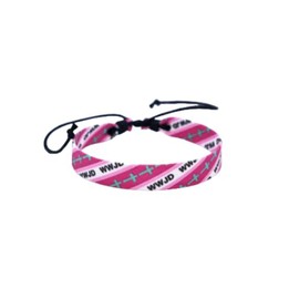 XAM WWJD Adjustable Friendship Bracelet – Cross Pattern Woven Band for Daily Wear and Gifts pink