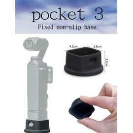 wossluck Camera Desktop Mount Stand Base for DJI Osmo Pocket 3, Stable Bracket Support Adapter, Black
