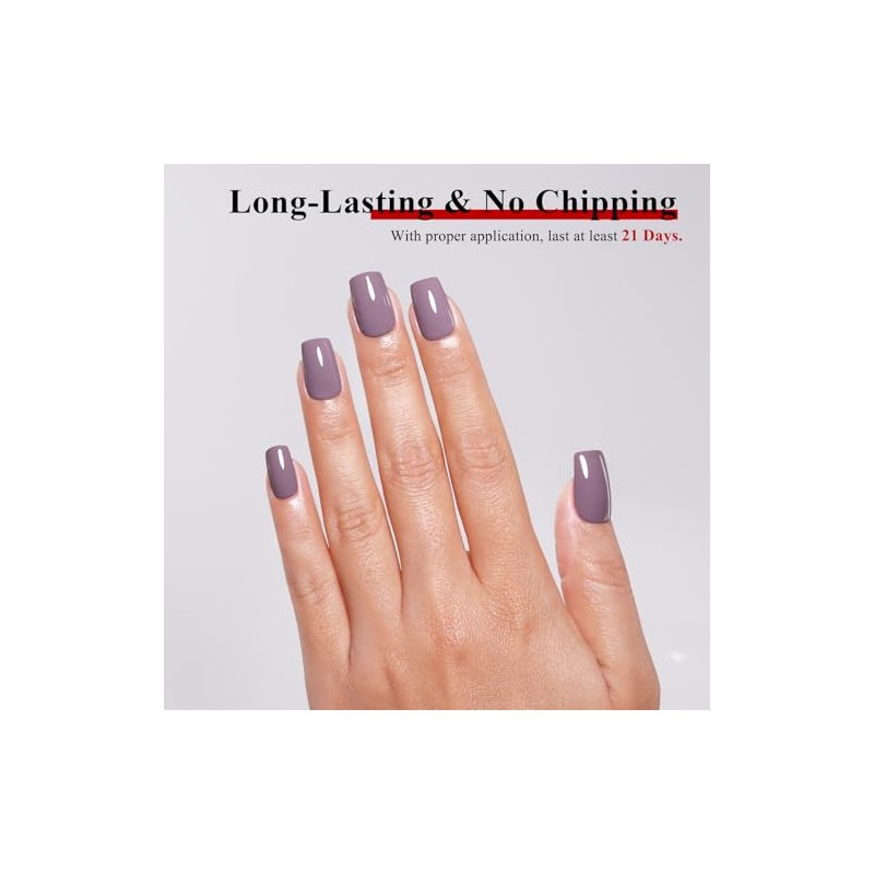 Esmalte De Uñas En Gel Gris Y Morado De 10