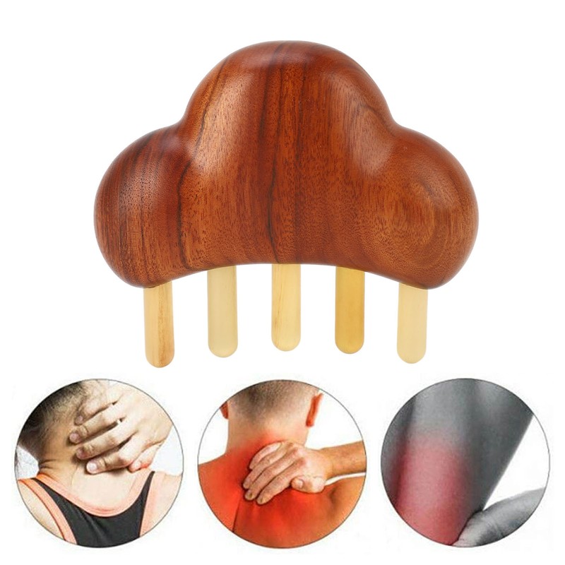 Sandalwood Massage Comb Wide Tooth Scalp Scraping Comb with Nose