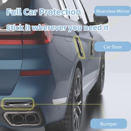 Set of 4 high-quality car door protectors, car door edge protection, trim strips, corner bumper, anti-collision scratch protection (black)