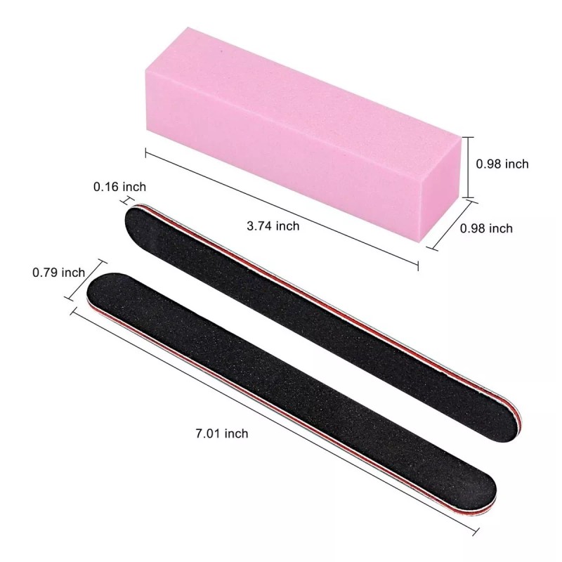 Veraly Kit Accesorios Para Decoración Uñas Limas Brocha Pinzas