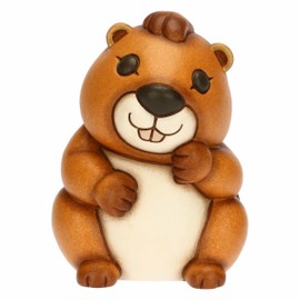 THUN, Marty Ceramic Marmot Collection Hugs Collectible Christmas Gift Idea 3" x 3.1" x 4.1"
