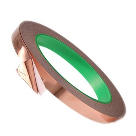 ANGKEEL Copper Foil Tape Double Sided Conductive 0.4 Inch x 66 Feet Faraday Metal Duct Adhesive Tape, for Stained Glass, Art Decoration, DIY Crafts, Paper Circuits, Grounding, Guitar/RFI/EMI Shielding