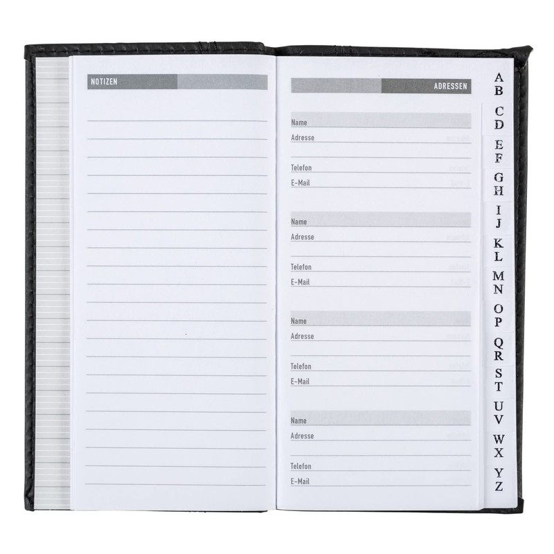 Idena Document Folder A4 with Address Book Calculator Notebook