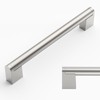 Amerdeco 10 Pack Brushed Satin Nickel Cabinet Pulls 6.3 Inch(160mm)