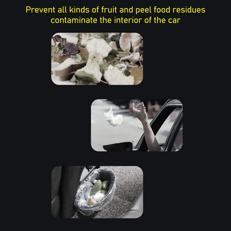 2Pcs Car Trash Can with Lid Waterproof Decorative Automotive Portable