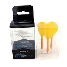 CUESOUL Koff AK6 Kite Dart Stem with AK4 Moulded Flights,F Size with Red Color,Set of 3 pcs