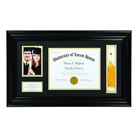 Creative Brands Heartfelt - Inspirational Keepsake Diploma and Photo Frame, 15 x 25-Inch, Black - Jeremiah 29:11