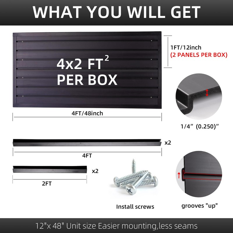 Slatwall Panel Garage Slat Wall Storage Systems, PVC Slat Wall