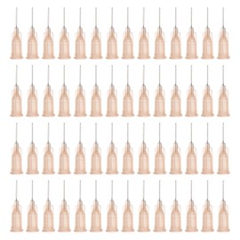 sourcing map Industrial Blunt Tip Needle 26G 1/2 Inch Length with Luer Lock Screw Interface Connector, Dispensing Needle for Liquid Glue Gun, 100 Pcs (Light Coffee)