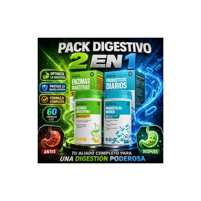 Enzimas Digestivas Probióticos Diarios 60 Mil Millones Ufc