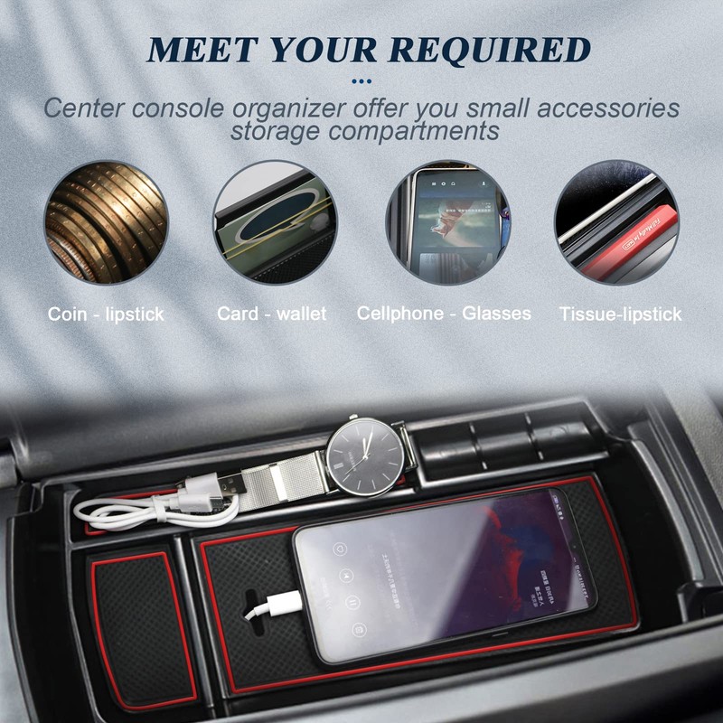 BIBIBO Storage Box for Peugeot 3008 5008 GT 2016-2022, Centre