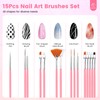 Quaferen Nail Art Tools Set 39PCS Nail Art Brushes Set