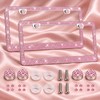 2pcs Bling Rhinestone License Plate Frame, Sparkling Crystal Car Tag
