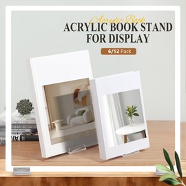 BoundlesEcho 28 Pack Clear Acrylic Adjustable Desktop Book Stand & Display Easel for Tablet Phone Clutch Bag Plate Artwork Magazine Picture Comic Album CD Postcard - Home Office Back to School