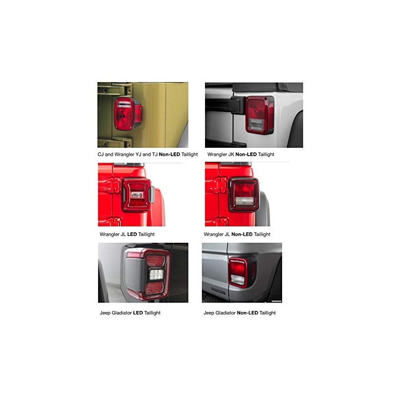 JeepTails Alabama Tail lamp Light Covers Compatible with Jeep CJ