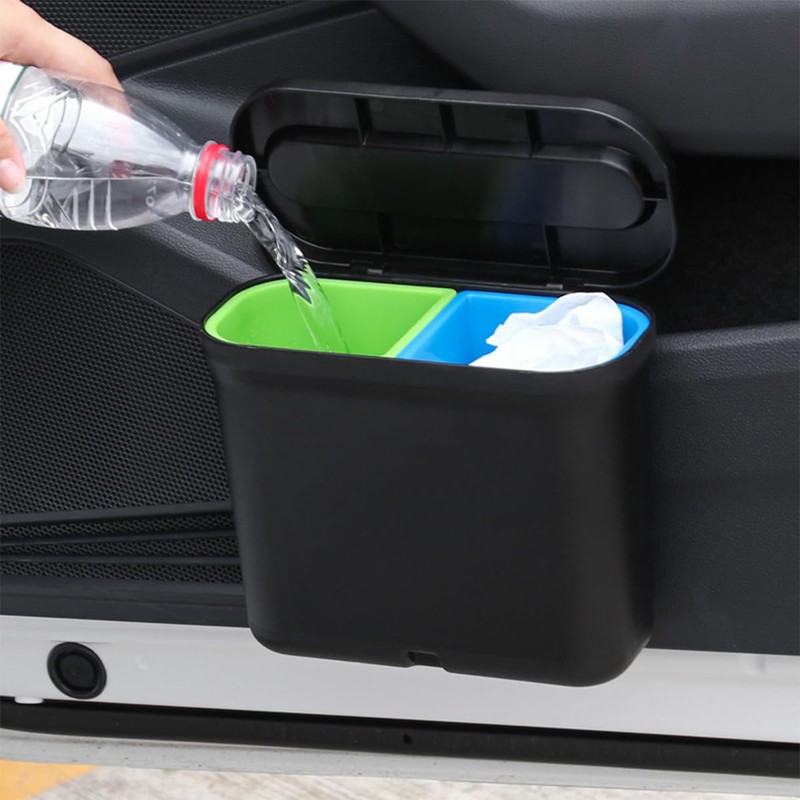 JNNJ Mini Car Trash Bin, Portable Mini Car Waste Bin,