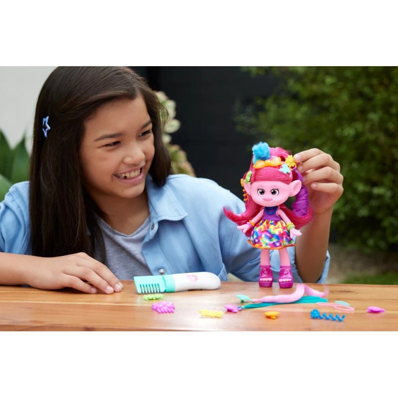 Trolls Muñeca Poppy Peinado Mágico