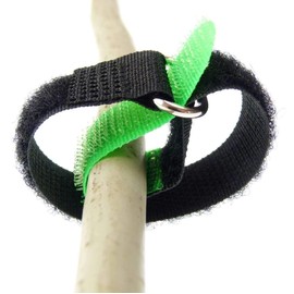 30 x 16 cm x 16 mm resealable Velcro cable ties, neon green with metal eyelet, cable Velcro tape, 160 mm, reusable