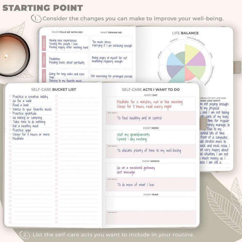 Clever Fox Self-Care Journal – Wellness & Daily Reflection Notebook