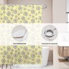 Funnytree Sweet Flower Shower Curtain, Yellow Bathroom Decor, Waterproof Fabric