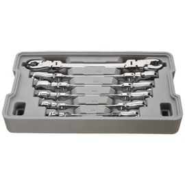 GEARWRENCH Ratcheting Flex Head Flare Nut Metric Wrench Set 6 Pc. - 89101D