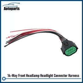 Unbranded 14-Way Front Headlamp Headlight Connector Harness For 2018-2021 Hyundai Elantra