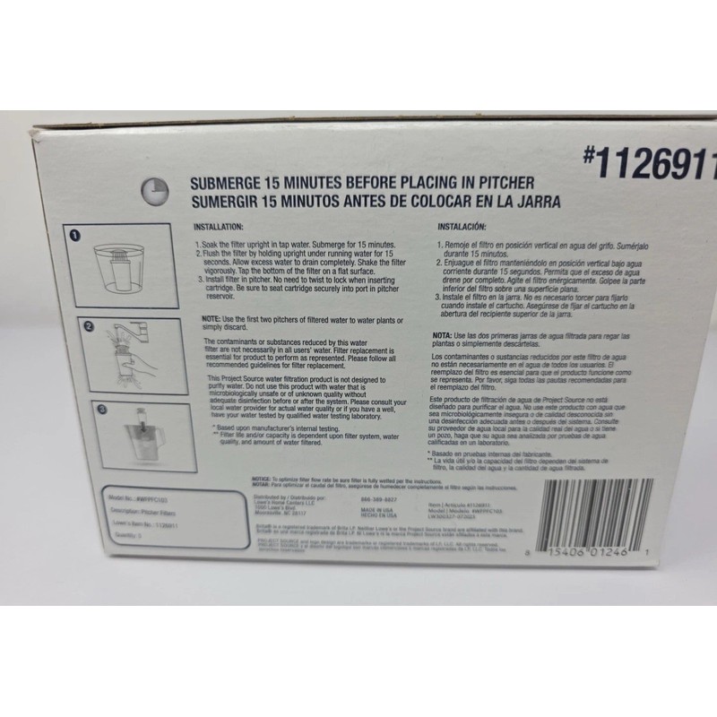 Project Source Replacement for Brita® Water Filter, Pitchers and Dispensers