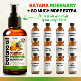 Batana Oil for Hair Growth - 100% Pure, Organic, Cold-Pressed, Unrefined from Honduras by Dr. Sebi - Natural, Vegan for Strong Roots and Thick Hair - Wild Growth for Hair, 2oz