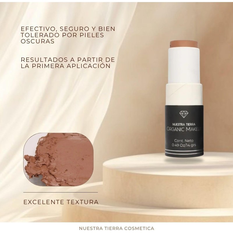 Makeup Pop Maquillaje en Barra Orgánico, Tono S04, Presentación Sólida,