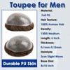 Ehairc Mens Toupee Human Hair System for Men 0.1mm Skin