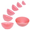 BoxedHome BPA Free Plastic Round Mixing Bowl with Lids, 12