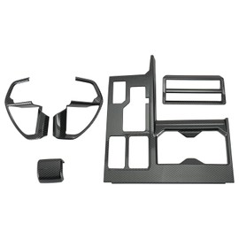 Tempsnow Gear Shift Panel Cover Trim for Toyota Tundra 2022 2023 2024 2025 with Cup Holder Panel Cover Steering Wheel Trim Cover Shift Knob Cover and Headlight Switch Botton Cover