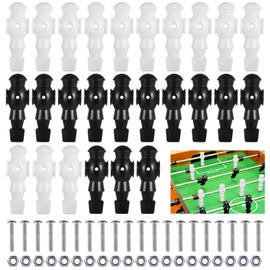 OMISTAR 26 Pcs Foosball Men, Resin Foosball Replacement Parts, Table Soccer Player Set for Tournament Foosball, 13 Black and 13 White