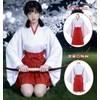 KALAOK Shrine Maiden Costume, Short, Japanese Style, White and Red,
