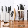 LINFIDITE Knife Block Holder Universal Kitchen Knife Organizer Storage Stand