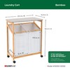 ClosetMaid Bamboo Laundry Hamper Cart with Ironing Board Folding Station,