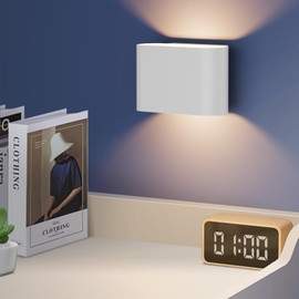 Aipsun Modern LED Wall Sconces 1 Pack Hardwired Interior Wall Lights Indoor Aluminum Up and Down Wall Mount Light for Living Room Bedroom Hallway Corridor Warm White 3000K(with G9 Bulbs)