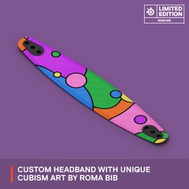 SteelSeries Arctis Nova Booster Pack - Limited Edition Artist Collaboration - Roma Bib - Gaming Headset Accessory - Nylon Headband - Customize with Unique Speaker Plates