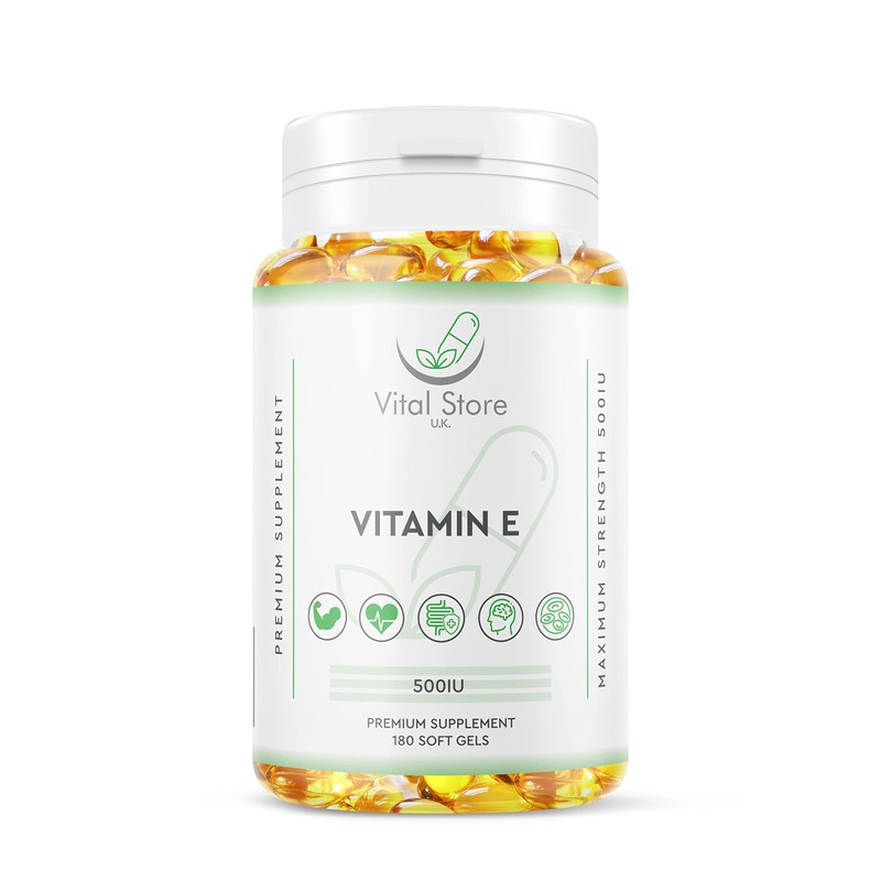 Vitamin E 500IU Vegan Softgels - 6 Month Supply 180ct